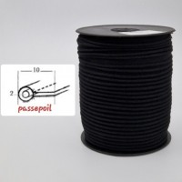 Passepoil coton noir