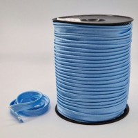 Passepoil satin bleu ciel