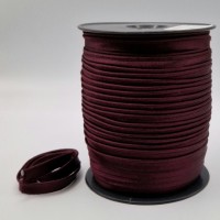 Passepoil satin bordeaux foncé