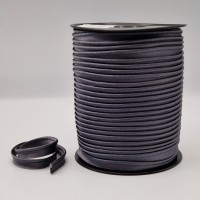 Passepoil satin gris foncé