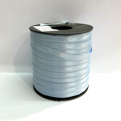Ruban satin double face 6mm bleu ciel