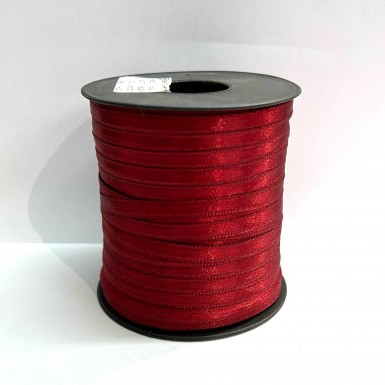 Ruban satin double face 6mm bordeaux