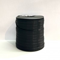 Ruban satin double face 6mm noir