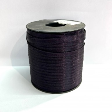Ruban satin double face 6mm prune