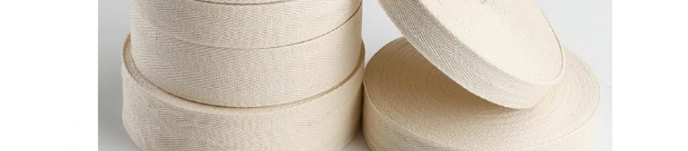 Ruban sergés tissé coton (cache couture)