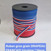 Ruban gros grain Drapeau Français Tricolore